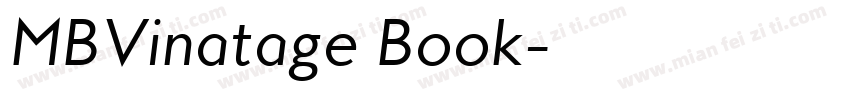 MBVinatage Book字体转换
